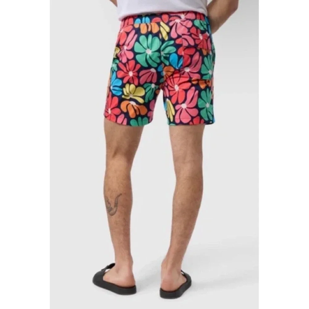 Psycho Bunny Men's Mentz Swim Trunk, Navy, XL